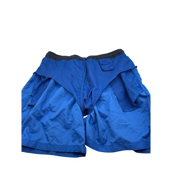 Speedo Size M Blue Swim Shorts With Mesh Lining Pockets Elastic Waist For Men - Picture 8 of 8